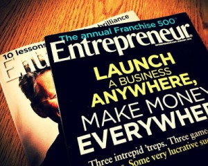 Photo of two Entrepreneur magazines