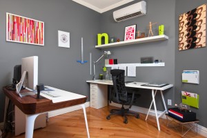decluttered organized office, decluttering your workspace