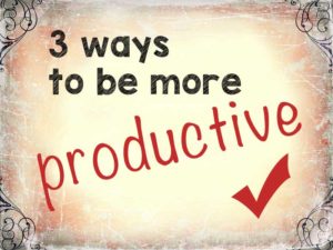 The article title of 3 ways to be more productive with a tick, on a vintage background